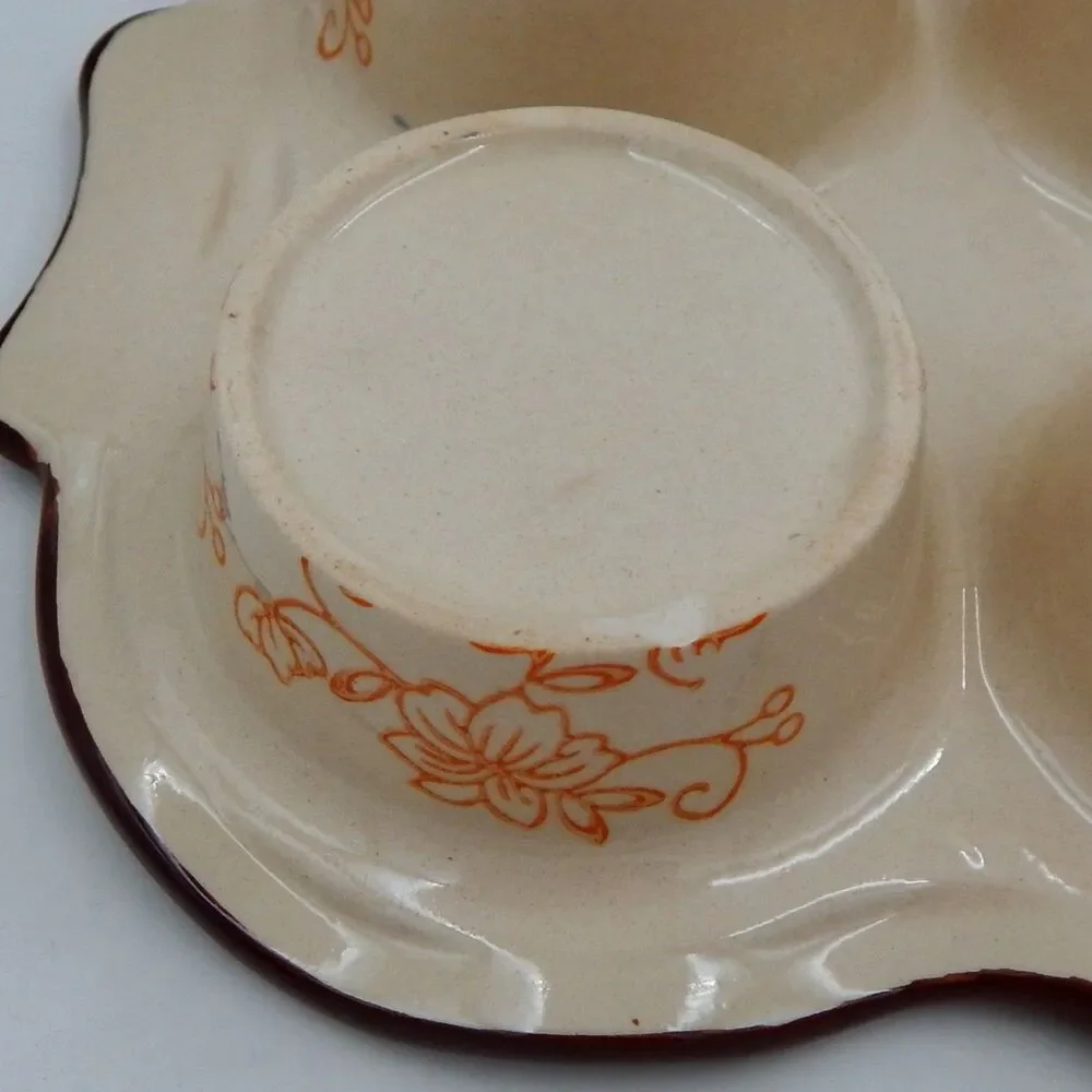 Temptations by Tara Orange Floral Lace 6 Hole Cupcake Muffin Pan Rectangle Shape